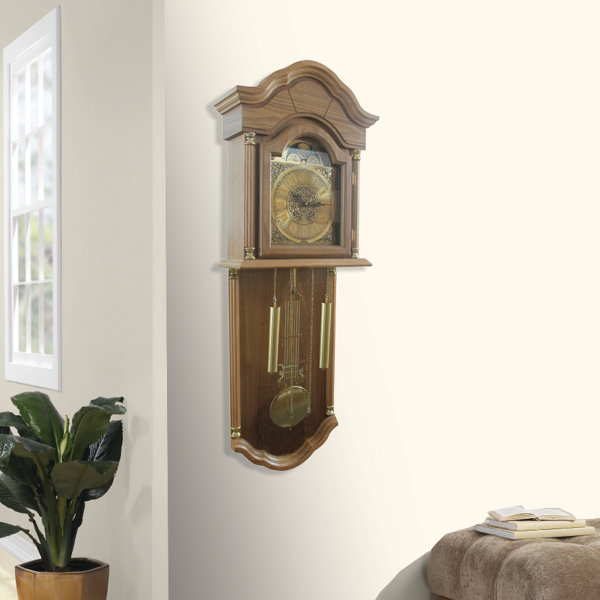Charlton Home Full Grandfather Wall Hanging Clock & Reviews Wayfair